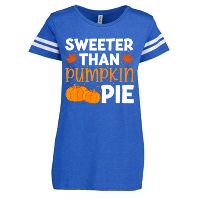 Sweeter Than Pumpkin Pie Thanksgiving Gift Enza Ladies Jersey Football T-Shirt