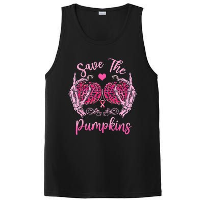 Save The Pumpkin Boobs Skeleton Hand Halloween Breast Cancer PosiCharge Competitor Tank