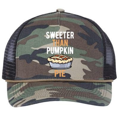 Sweeter Than Pumpkin Pie Cute Thanksgiving Dinner Cool Gift Retro Rope Trucker Hat Cap