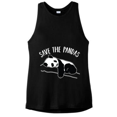 Save The Pandas Gift Ladies PosiCharge Tri-Blend Wicking Tank