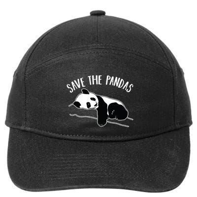 Save The Pandas Gift 7-Panel Snapback Hat