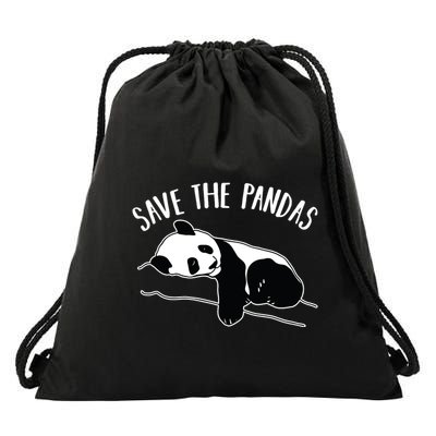 Save The Pandas Gift Drawstring Bag