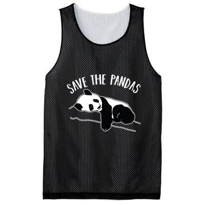 Save The Pandas Gift Mesh Reversible Basketball Jersey Tank