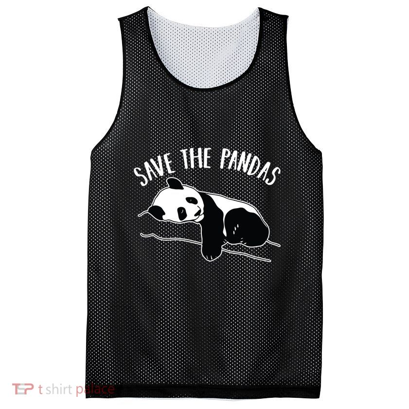 Save The Pandas Gift Mesh Reversible Basketball Jersey Tank