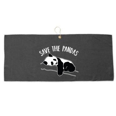 Save The Pandas Gift Large Microfiber Waffle Golf Towel