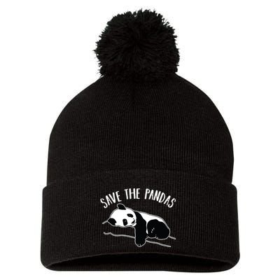 Save The Pandas Gift Pom Pom 12in Knit Beanie