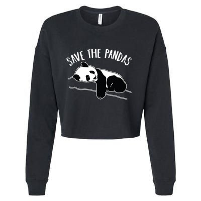 Save The Pandas Gift Cropped Pullover Crew