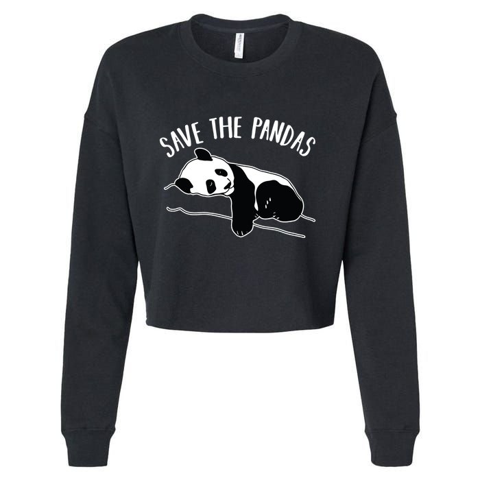 Save The Pandas Gift Cropped Pullover Crew