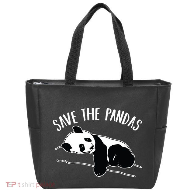 Save The Pandas Gift Zip Tote Bag