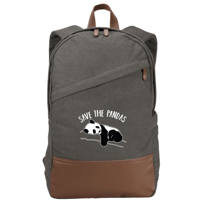 Save The Pandas Gift Cotton Canvas Backpack