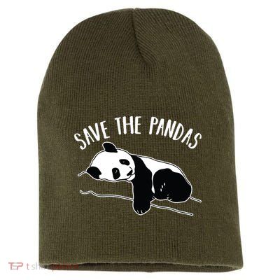 Save The Pandas Gift Short Acrylic Beanie