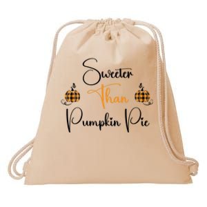 Sweeter Than Pumpkin Pie Fall Autumn Harvest Design Gift Drawstring Bag