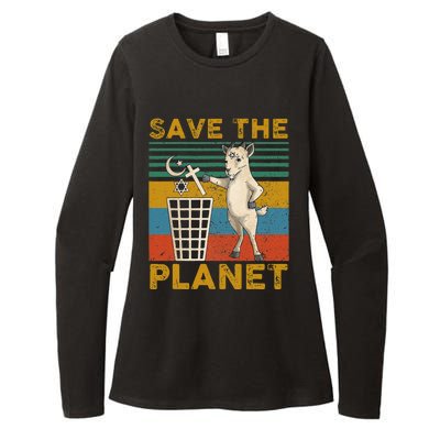 Save The Planet Womens CVC Long Sleeve Shirt