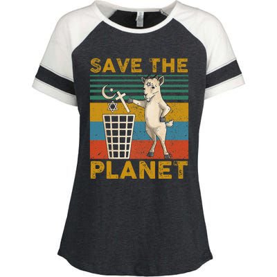 Save The Planet Enza Ladies Jersey Colorblock Tee