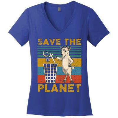 Save The Planet Women's V-Neck T-Shirt