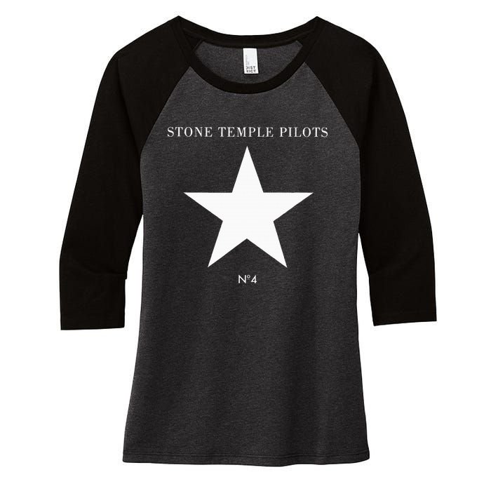 S.T.O.N.E Temple Pilots Women's Tri-Blend 3/4-Sleeve Raglan Shirt