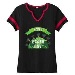 Save The Planet Happy Earth Day Nature Awareness Love Trees Gift Ladies Halftime Notch Neck Tee