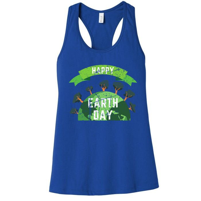 Save The Planet Happy Earth Day Nature Awareness Love Trees Gift Women's Racerback Tank