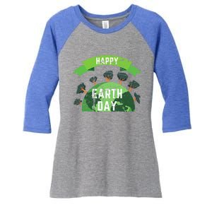 Save The Planet Happy Earth Day Nature Awareness Love Trees Gift Women's Tri-Blend 3/4-Sleeve Raglan Shirt