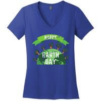 Save The Planet Happy Earth Day Nature Awareness Love Trees Gift Women's V-Neck T-Shirt