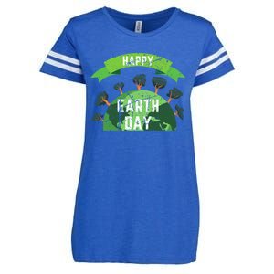 Save The Planet Happy Earth Day Nature Awareness Love Trees Gift Enza Ladies Jersey Football T-Shirt