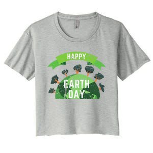 Save The Planet Happy Earth Day Nature Awareness Love Trees Gift Women's Crop Top Tee