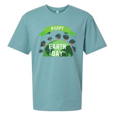 Save The Planet Happy Earth Day Nature Awareness Love Trees Gift Sueded Cloud Jersey T-Shirt