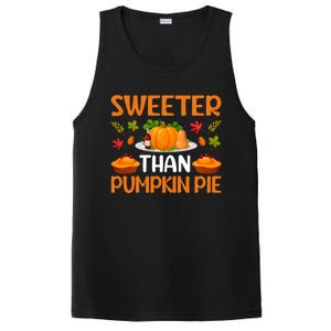 Sweeter Than Pumpkin Pie Turkey Family Matching Thanksgiving Gift PosiCharge Competitor Tank