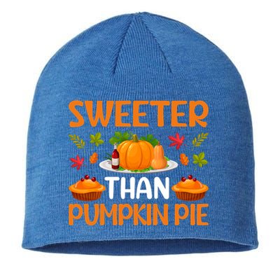 Sweeter Than Pumpkin Pie Turkey Family Matching Thanksgiving Gift Sustainable Beanie