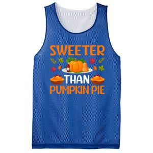 Sweeter Than Pumpkin Pie Turkey Family Matching Thanksgiving Gift Mesh Reversible Basketball Jersey Tank