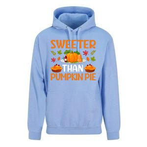 Sweeter Than Pumpkin Pie Turkey Family Matching Thanksgiving Gift Unisex Surf Hoodie