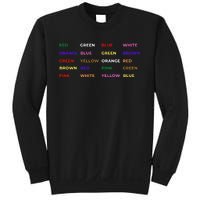 Stroop Test Psychology Neuroscience Geek Nerd Brain Sweatshirt