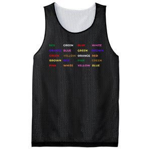 Stroop Test Psychology Neuroscience Geek Nerd Brain Mesh Reversible Basketball Jersey Tank