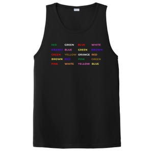 Stroop Test Psychology Neuroscience Geek Nerd Brain PosiCharge Competitor Tank