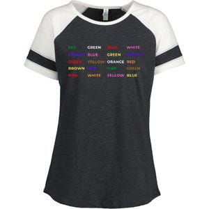 Stroop Test Psychology Neuroscience Geek Nerd Brain Enza Ladies Jersey Colorblock Tee