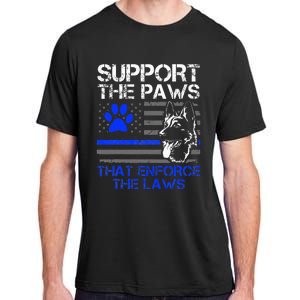 Support The Paws That Enforce The Laws German Shepherd Adult ChromaSoft Performance T-Shirt