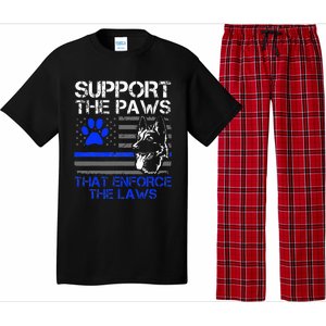 Support The Paws That Enforce The Laws German Shepherd Pajama Set