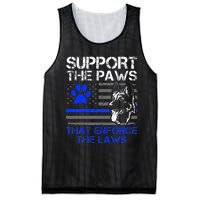 Support The Paws That Enforce The Laws German Shepherd Mesh Reversible Basketball Jersey Tank