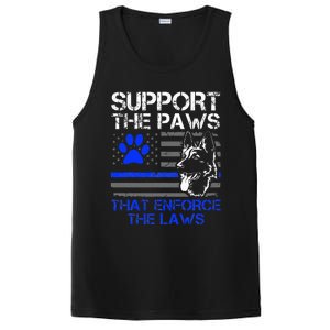 Support The Paws That Enforce The Laws German Shepherd PosiCharge Competitor Tank