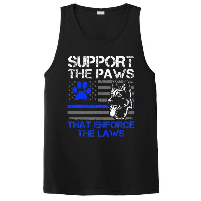 Support The Paws That Enforce The Laws German Shepherd PosiCharge Competitor Tank