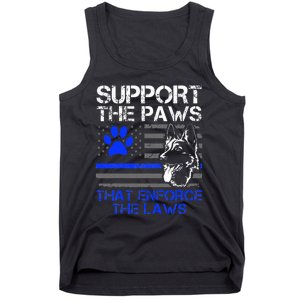 Support The Paws That Enforce The Laws German Shepherd Tank Top