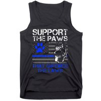 Support The Paws That Enforce The Laws German Shepherd Tank Top