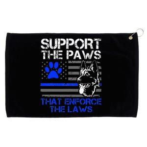 Support The Paws That Enforce The Laws German Shepherd Grommeted Golf Towel