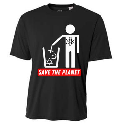 Save The Planet Humanist Anti Religion Atheist Atheism Cooling Performance Crew T-Shirt