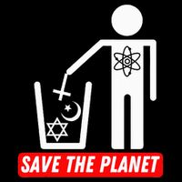 Save The Planet Humanist Anti Religion Atheist Atheism Cooling Performance Crew T-Shirt