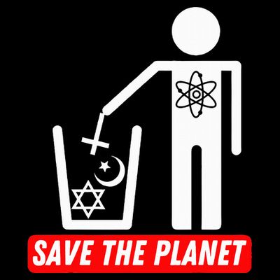 Save The Planet Humanist Anti Religion Atheist Atheism T-Shirt