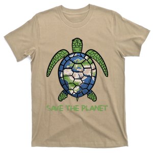 Save The Planet Turtle Earth Day Environmental Awareness T-Shirt