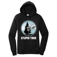 Stupid Tree Pinetree Sunset Funny Disc Frisbee Golf Player Women's Pullover Hoodie