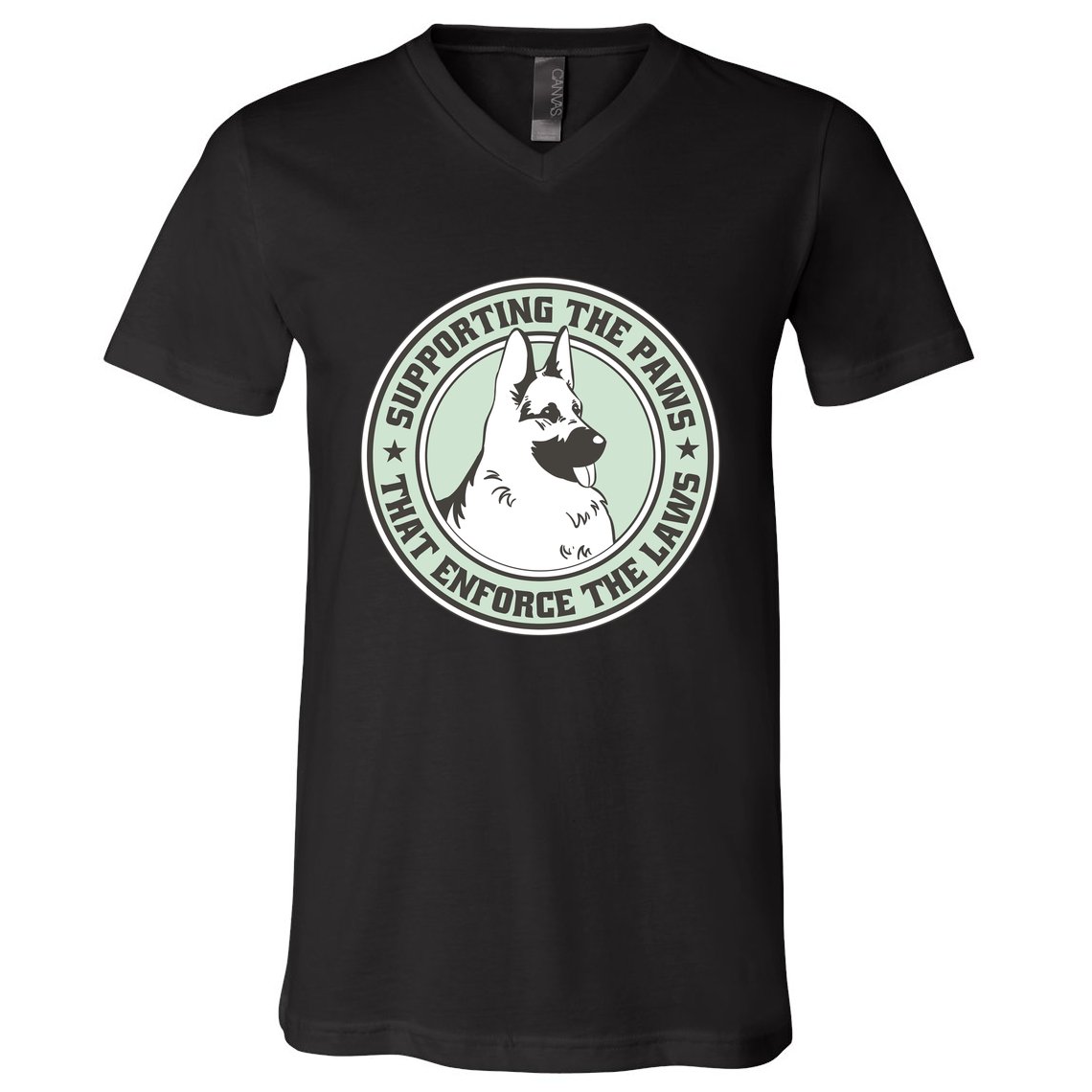 Supporting The Paws That Enforce The Laws V-Neck T-Shirt
