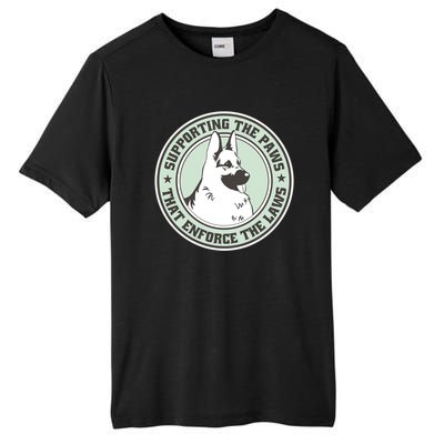 Supporting The Paws That Enforce The Laws Tall Fusion ChromaSoft Performance T-Shirt